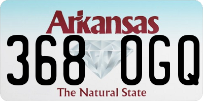 AR license plate 368OGQ