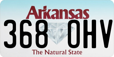 AR license plate 368OHV