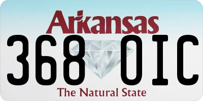 AR license plate 368OIC