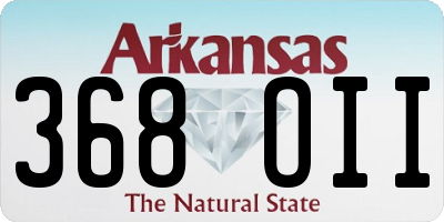 AR license plate 368OII