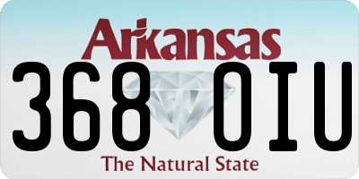 AR license plate 368OIU