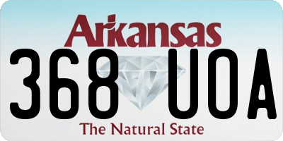 AR license plate 368UOA