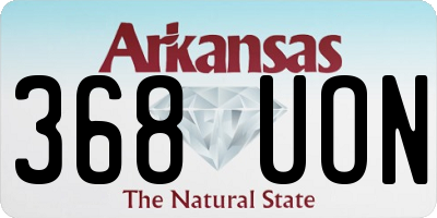 AR license plate 368UON