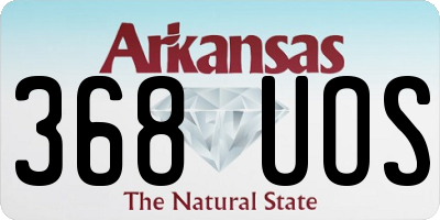 AR license plate 368UOS