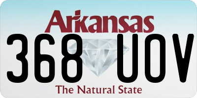 AR license plate 368UOV