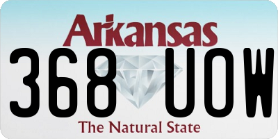 AR license plate 368UOW