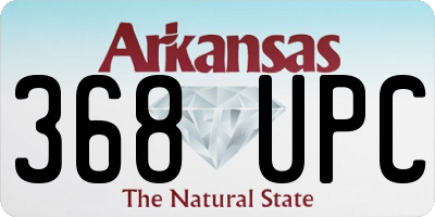 AR license plate 368UPC