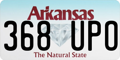 AR license plate 368UPO