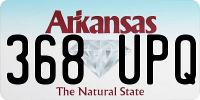 AR license plate 368UPQ
