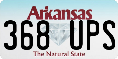 AR license plate 368UPS