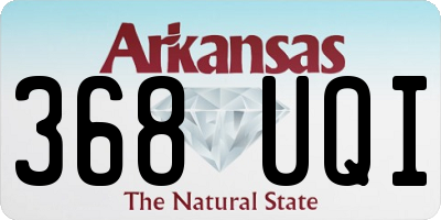 AR license plate 368UQI