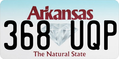 AR license plate 368UQP
