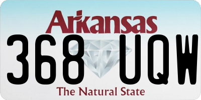 AR license plate 368UQW