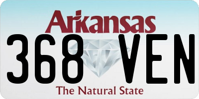 AR license plate 368VEN