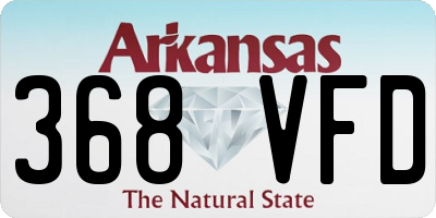 AR license plate 368VFD