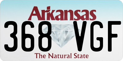 AR license plate 368VGF