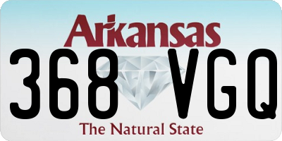 AR license plate 368VGQ