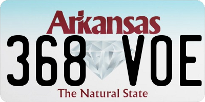AR license plate 368VOE