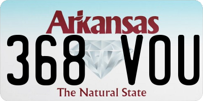 AR license plate 368VOU