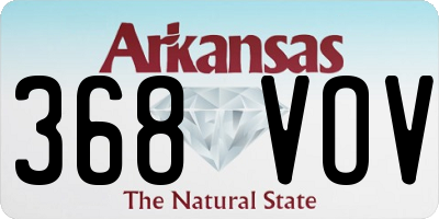 AR license plate 368VOV