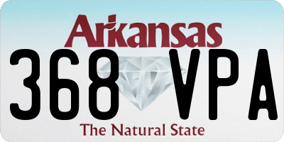 AR license plate 368VPA