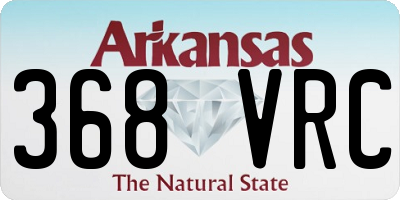 AR license plate 368VRC