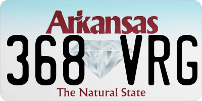 AR license plate 368VRG