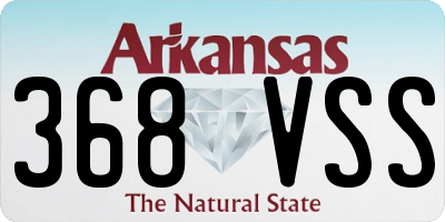 AR license plate 368VSS