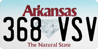 AR license plate 368VSV
