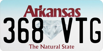 AR license plate 368VTG