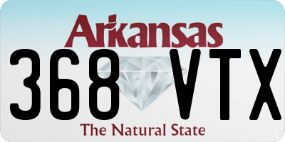 AR license plate 368VTX