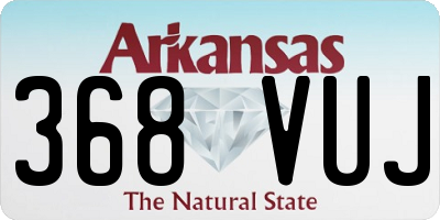 AR license plate 368VUJ