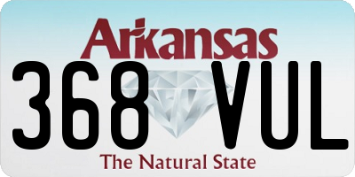 AR license plate 368VUL