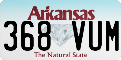 AR license plate 368VUM