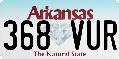 AR license plate 368VUR