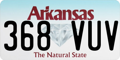 AR license plate 368VUV