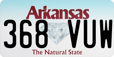 AR license plate 368VUW