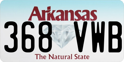 AR license plate 368VWB