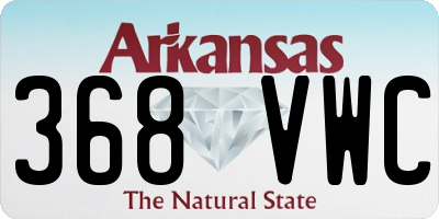 AR license plate 368VWC
