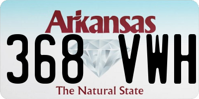 AR license plate 368VWH