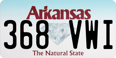 AR license plate 368VWI