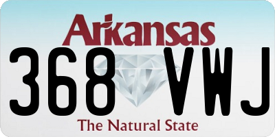 AR license plate 368VWJ