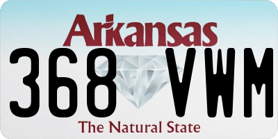 AR license plate 368VWM
