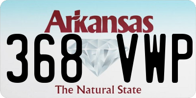 AR license plate 368VWP