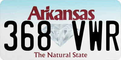 AR license plate 368VWR