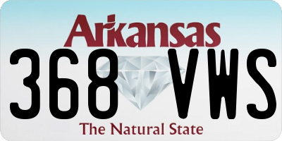AR license plate 368VWS