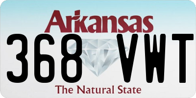 AR license plate 368VWT