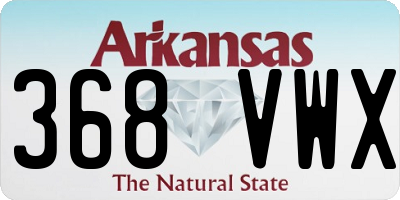 AR license plate 368VWX