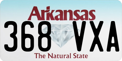 AR license plate 368VXA
