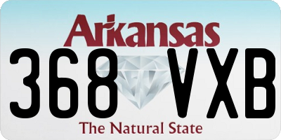 AR license plate 368VXB